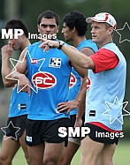 Karmichael Hunt in action during his first official training session for the Gold Coast Football Club at Carrara Stadium.AFL Training , Gold Coast , Queensland ,  Australia . Wednesday 2 June 2010 . Photo: Â© JASON O'BRIEN / SMP IMAGES